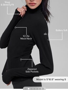 Alo soft 1/2 Zip Rapid Pullover top